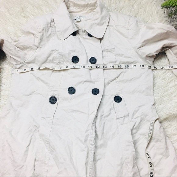 LOFT ANN TALYLOR TRENCH COAT KAKHI SIZE 10 - Picture 10 of 15
